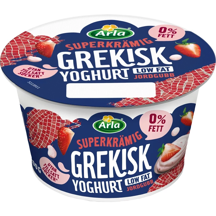 Yoghurt Grekisk jordgubb 0% 200g Arla® 