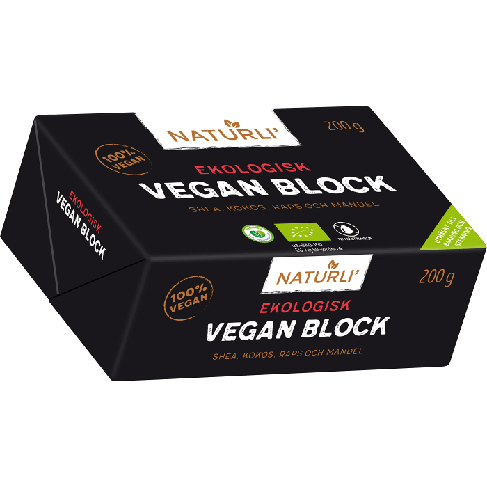 Ekologisk Vegan Block Växtbaserat 200g Naturli'