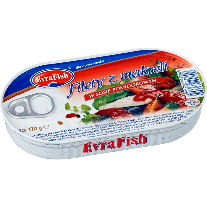 Makrill i tomatsås 170g Evra Fish