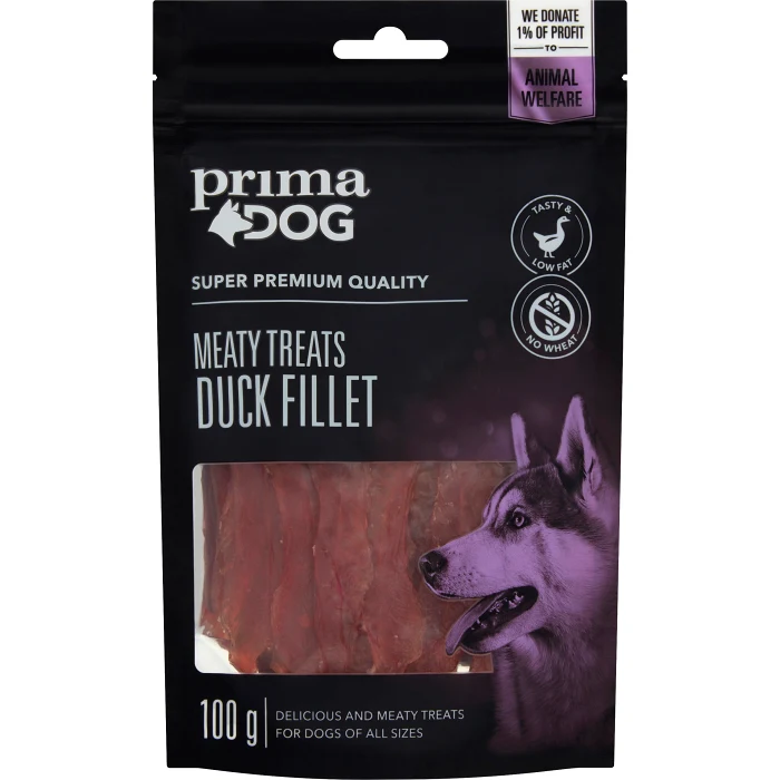 Hundgodis Ankfilé 100g Primadog