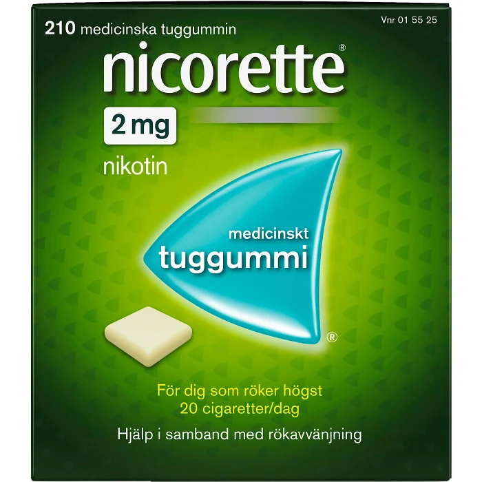 Nicorette Medicinskt tuggummi 2mg 210-p