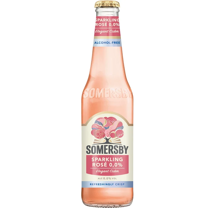 Cider Sparkling Rosé Alkoholfri 33cl Somersby