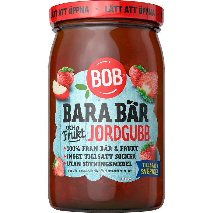 Sylt Bara bär frukt & jordgubb 310g BOB