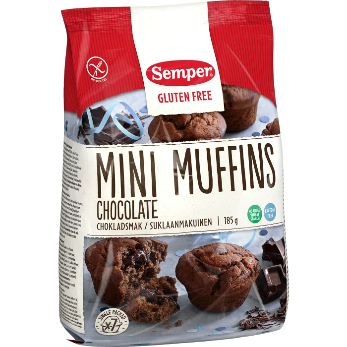 Mini Muffins Choklad Glutenfri 185g Semper