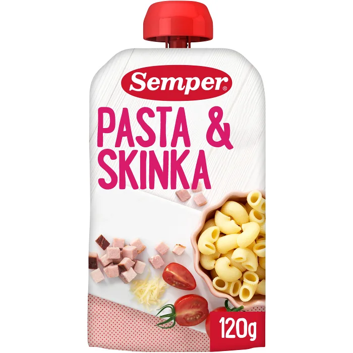 Barnmat Pasta & skinka 120g Semper