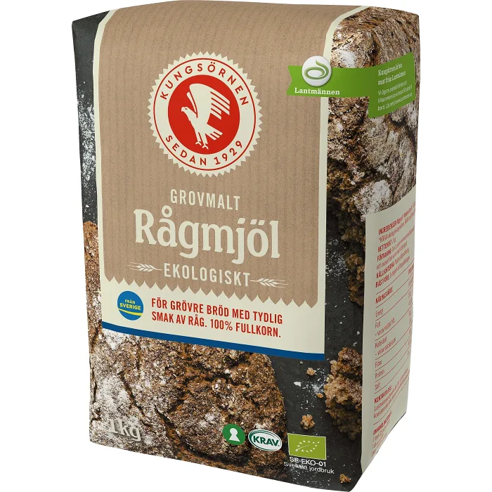 Rågmjöl Ekologisk 1kg Kungsörnen | Handla mat online från din lokala ...
