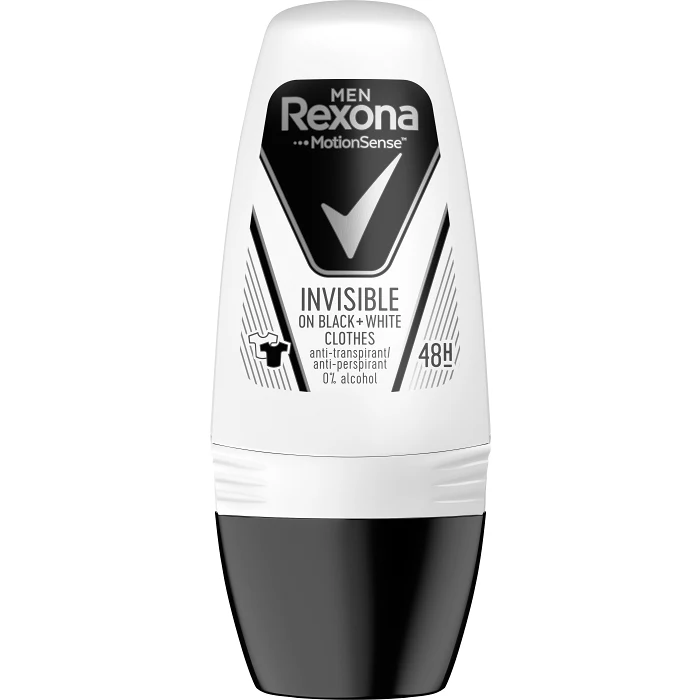 Antiperspirant Roll-on Invisible On Black + White Clothes 50ml Rexona