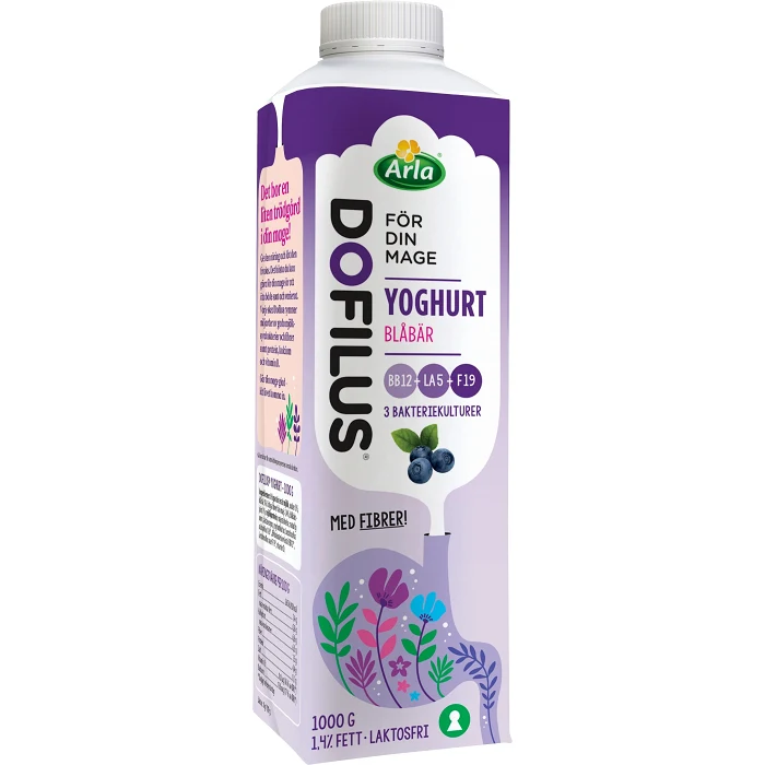 Yoghurt Dofilus Blåbär 1,4% Laktosfri 1000g Arla®
