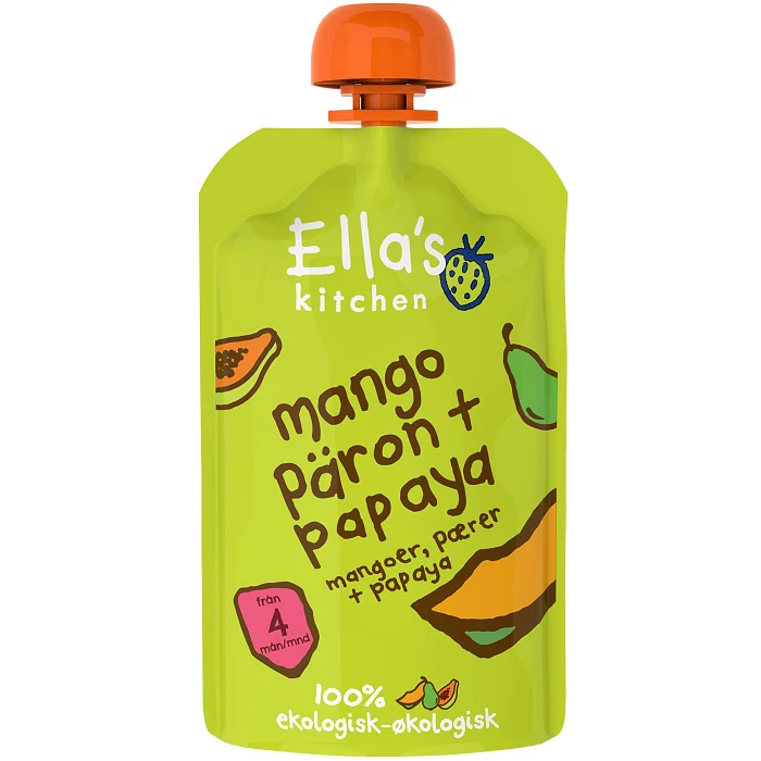 Mango päron & papaya Från 4m Ekologisk 120g Ellas Kitchen