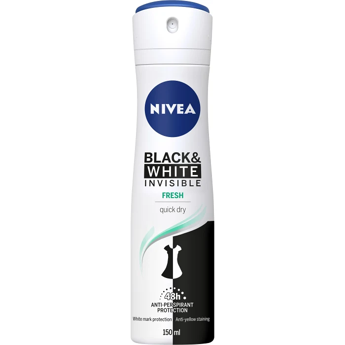 Antiperspirant Deo Spray Black & White Fresh 150ml NIVEA