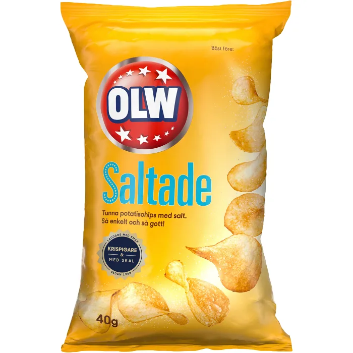 Chips Lättsaltade liten påse 40g OLW
