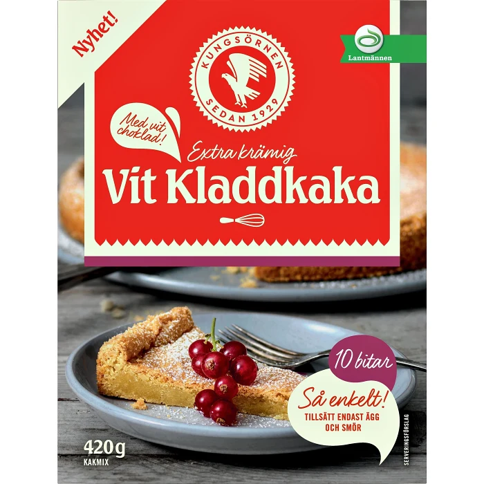 Vit kladdkaka 420g Kungsörnen