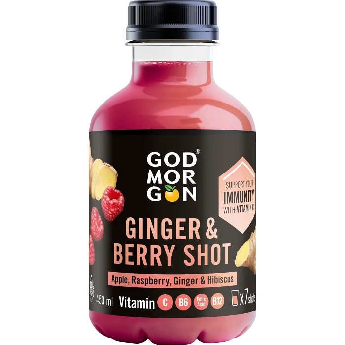 Shot Ginger & Berry 450ml God Morgon