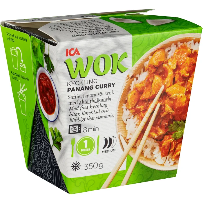 Wok Kyckling panang curry Fryst 350g ICA