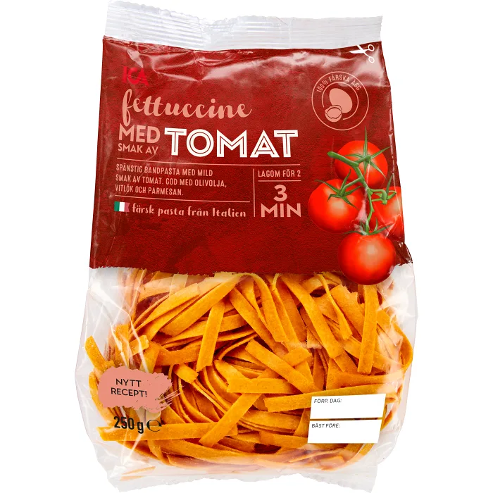 Pasta Fettuccine Tomat Färsk 250g ICA