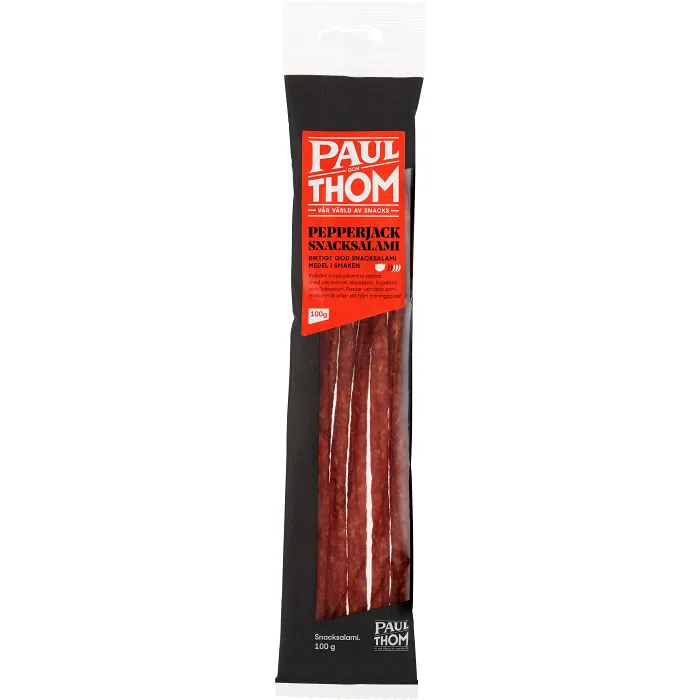 Ölkorv Pepperjack snacksalami 100g PAUL och THOM