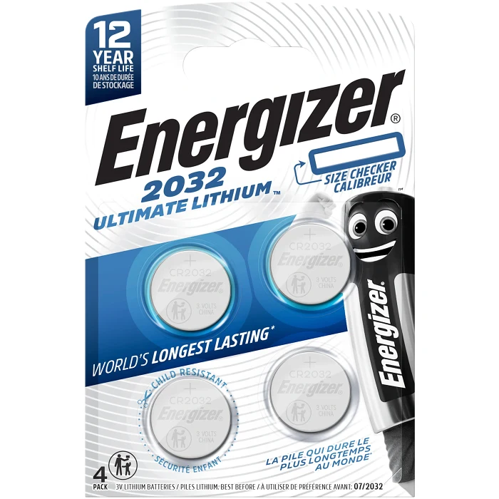  Knappcell CR2032 Ultimate Lithium 4-p Energizer