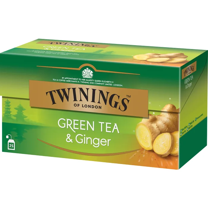 Grönt te & Ingefära 25-p Twinings