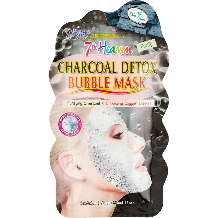 Ansiktsmask Charcoal Detox Bubble 1-p 7th Heaven