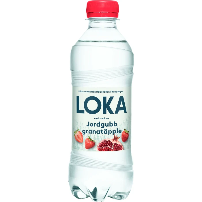 Vatten Kolsyrat Jordgubb Granatäpple 33cl Loka