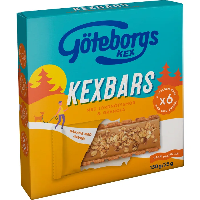 Kexbar Jordnötssmör Granola Göteborgs