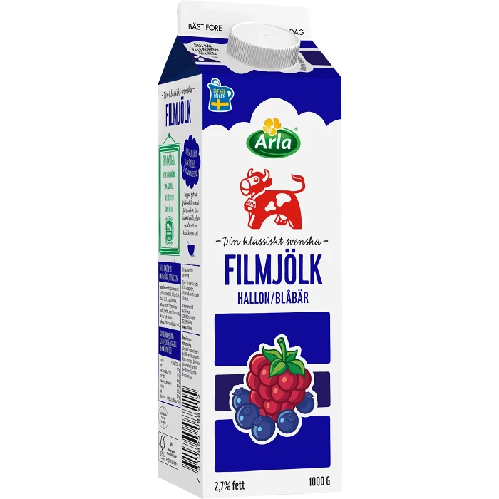 Filmjölk Blåbär & hallon 2,7% 1kg Arla Ko