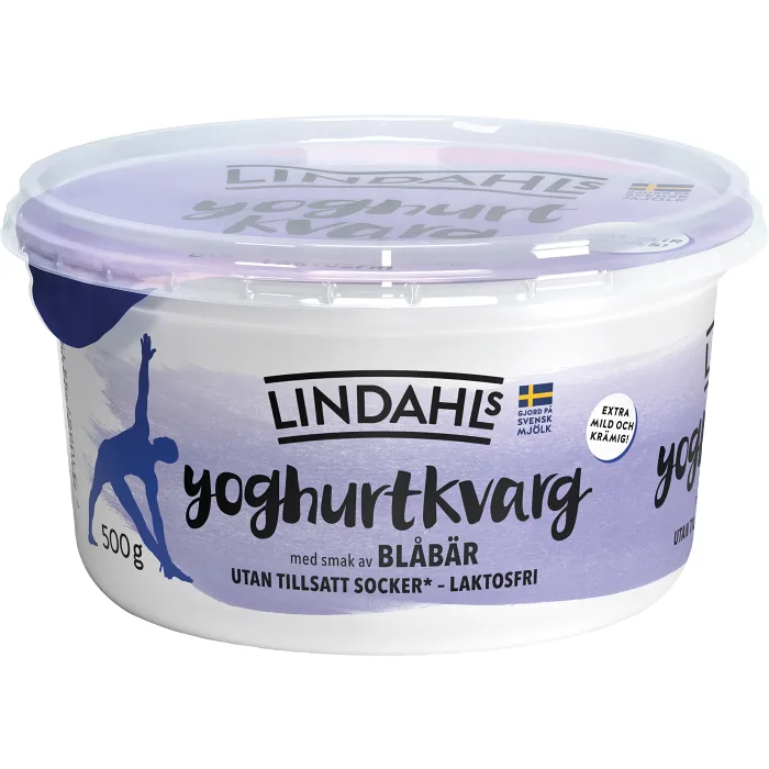 Yoghurtkvarg Blåbär laktosfri 500g Lindahls