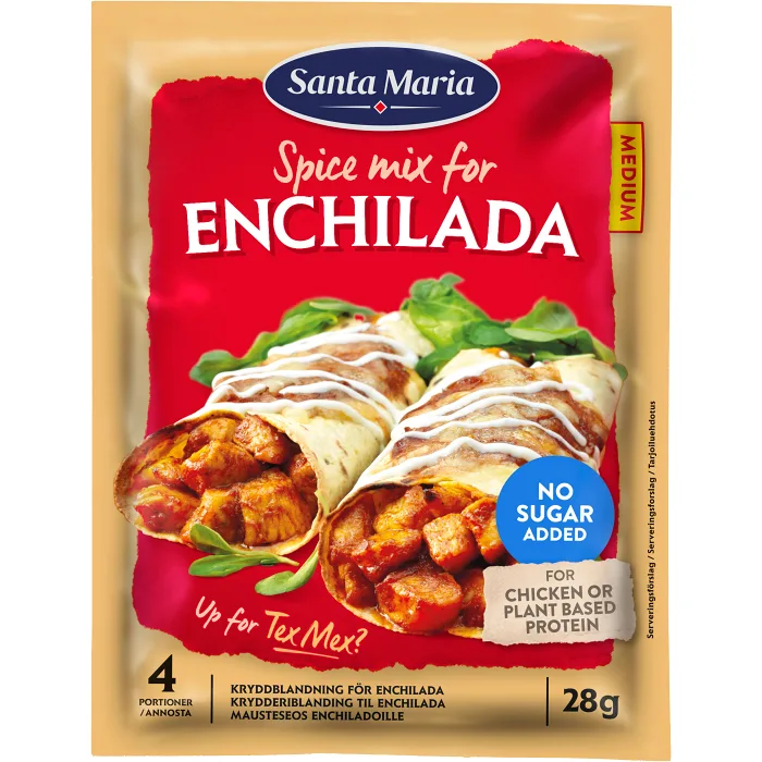 Enchilada Kryddmix Medium 28g Santa Maria