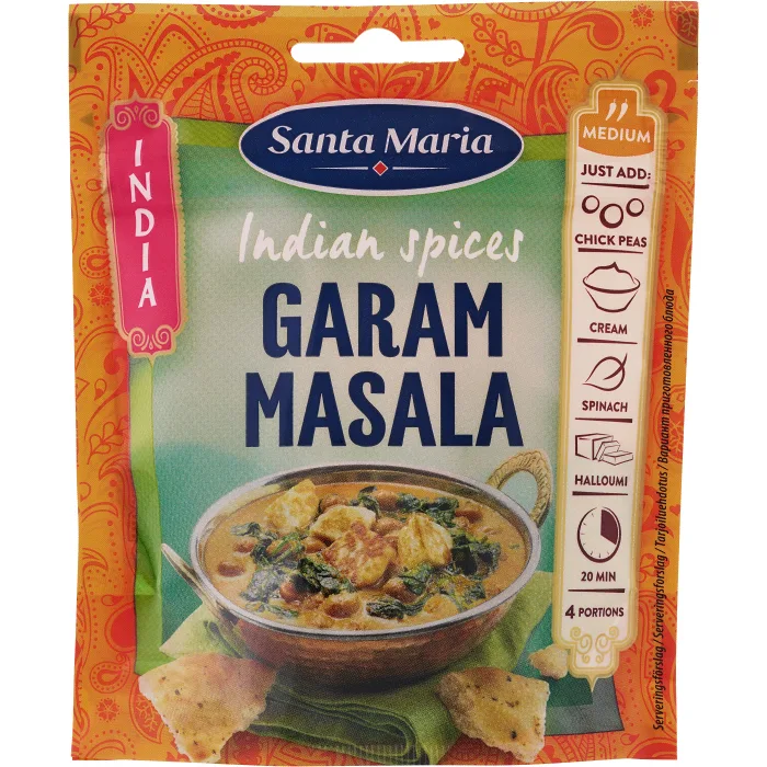 Kryddmix Indian spices Garam Masala 33g Santa Maria