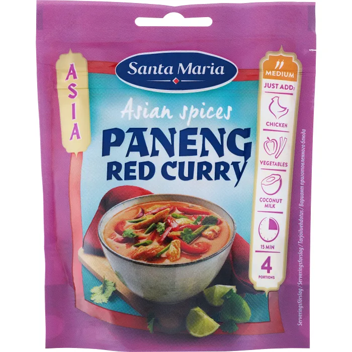 Kryddmix Asian Spices Paneng Red curry 32g Santa Maria