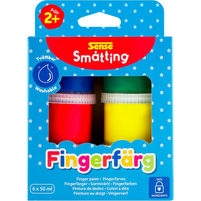 Fingerfärg Småtting 6-p Sense