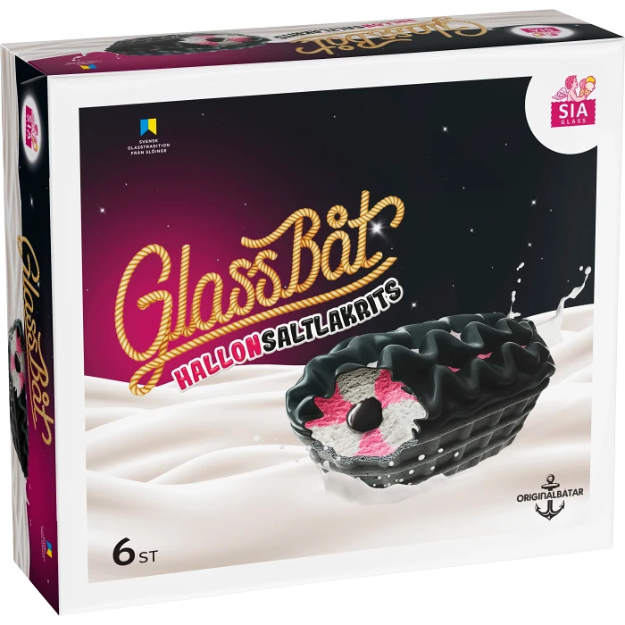 Glassbåt HallonSaltlakrits 6-p SIA GLASS