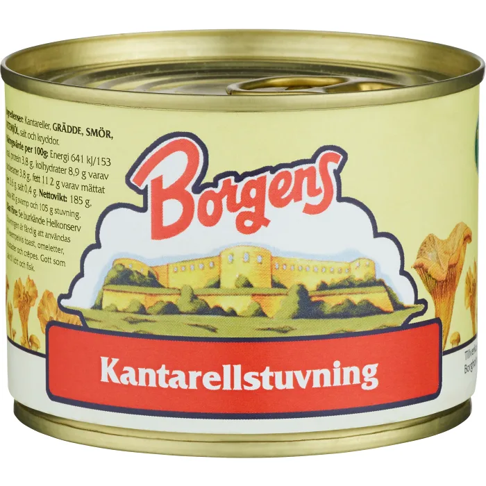 Gräddstuvade kantareller 200g Borgens