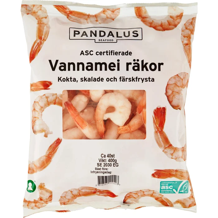 Vannamei räkor 400g Pandalus