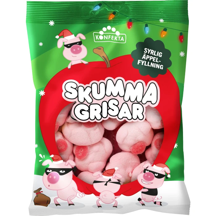 Skumma Grisar Äpple 150g Konfekta