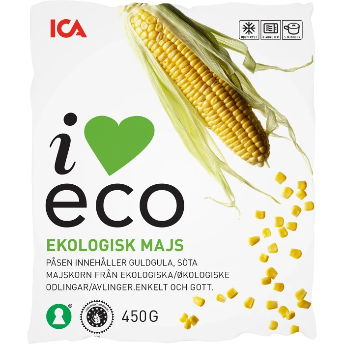 Majs Fryst Ekologisk 450g ICA I love eco