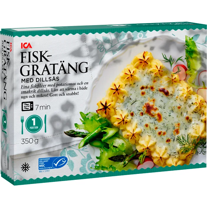 Fiskgratäng dillsås Fryst 350g ICA