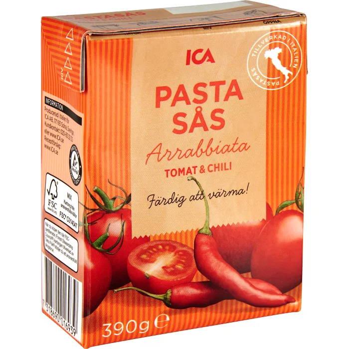 Pastasås Tomatsås med Chili 390g ICA