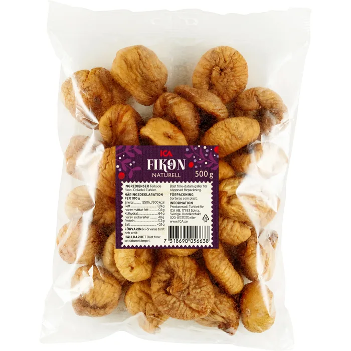 Fikon Naturell 500g ICA