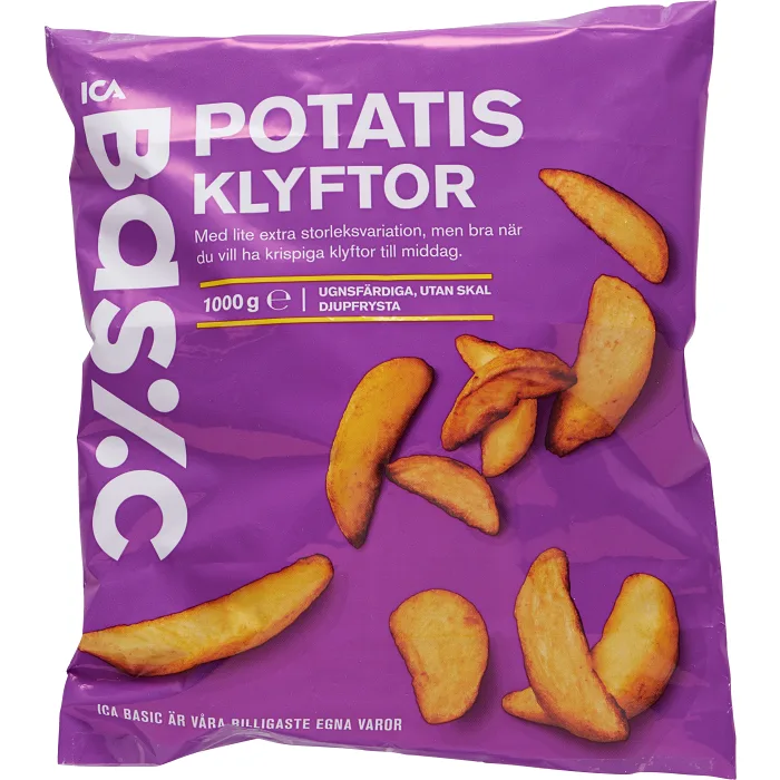 Potatisklyftor Fryst 1kg ICA Basic | Handla mat online från din lokala ...