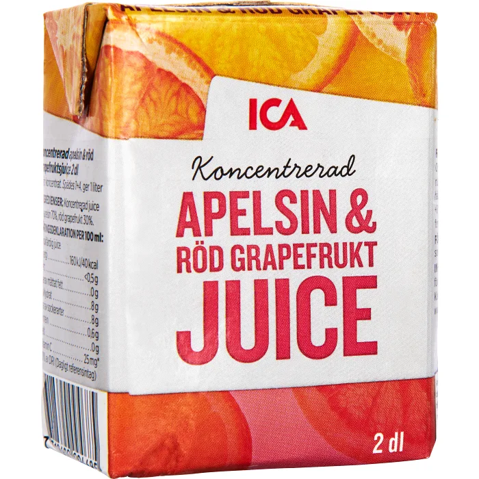 Apelsin & röd grapefrukt Koncentrat 2dl ICA