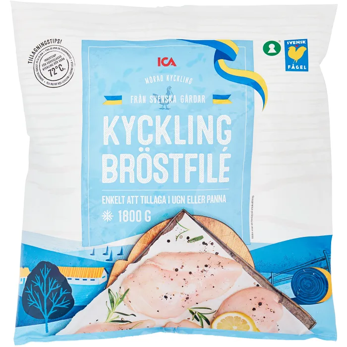 Kycklingbröstfilé mörad Fryst 1800g ICA