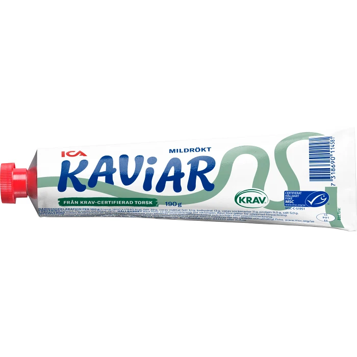 Kaviar mildrökt 190g KRAV ICA