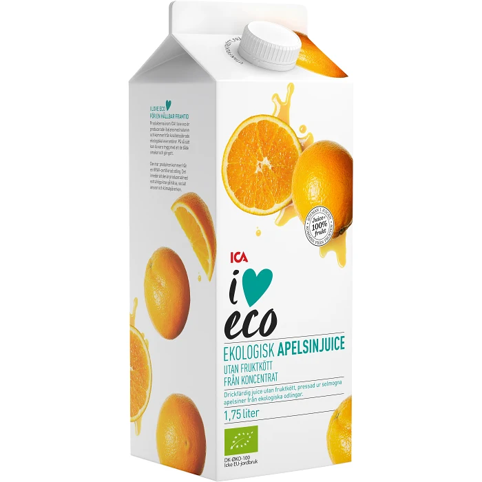 Apelsinjuice 1,75l KRAV ICA I love eco