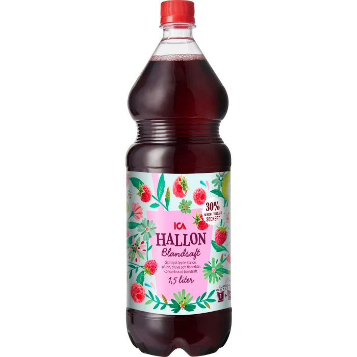 Blandsaft Hallon 1,5l ICA