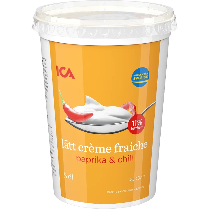 Crème fraiche Lätt Paprika & chili 11% 5dl ICA