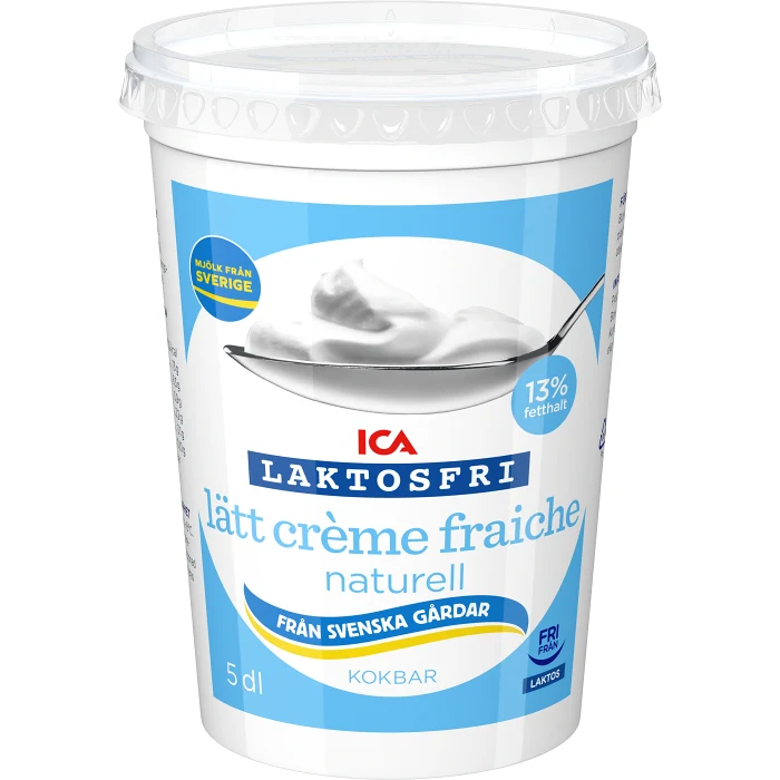 Lätt Crème Fraiche Naturell Laktosfri 13% 5dl ICA
