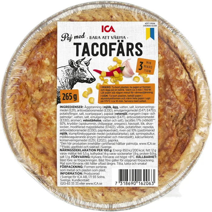 Paj Tacofärs 265g ICA