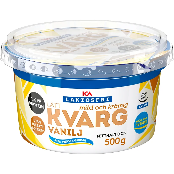 Lättkvarg 0,2% Laktosfri 500g ICA