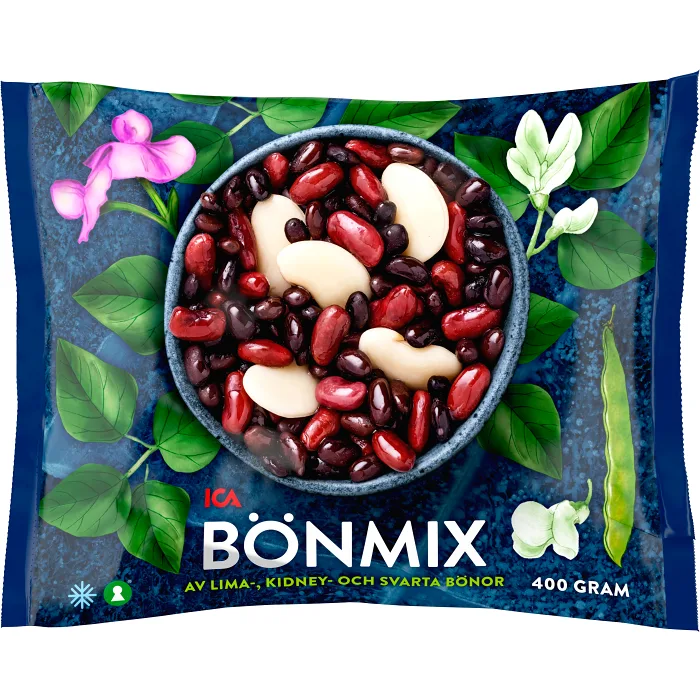 Bönmix Lima Kidney- & svrta bönor Fryst 400g ICA